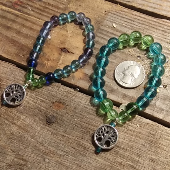 NWT Handmade 10mm Bead Tree of Life  Bracelet - Picture 5 of 6